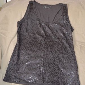 Nordstrom Caslon Tops - Nordstrom Caslon Gray Sequined Fitted Tee Size Med Nordstrom Caslon Tops - Nordstrom Caslon Gray Sequined Fitted Tee Size Med